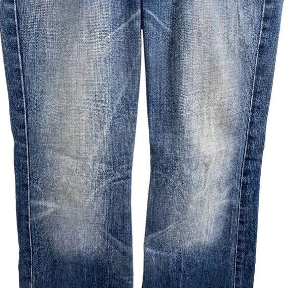 7 For All Mankind Dojo Jeans size 27 Dark Blue Denim Grommet Pockets - Picture 7 of 16